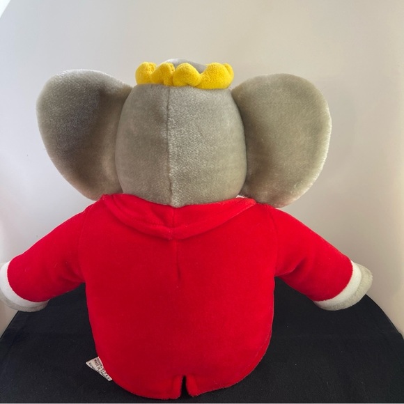 Gund Babar the Elephant Plush 1988 Macy’s 14” Red Suit Vintage Xmas - Picture 3 of 10